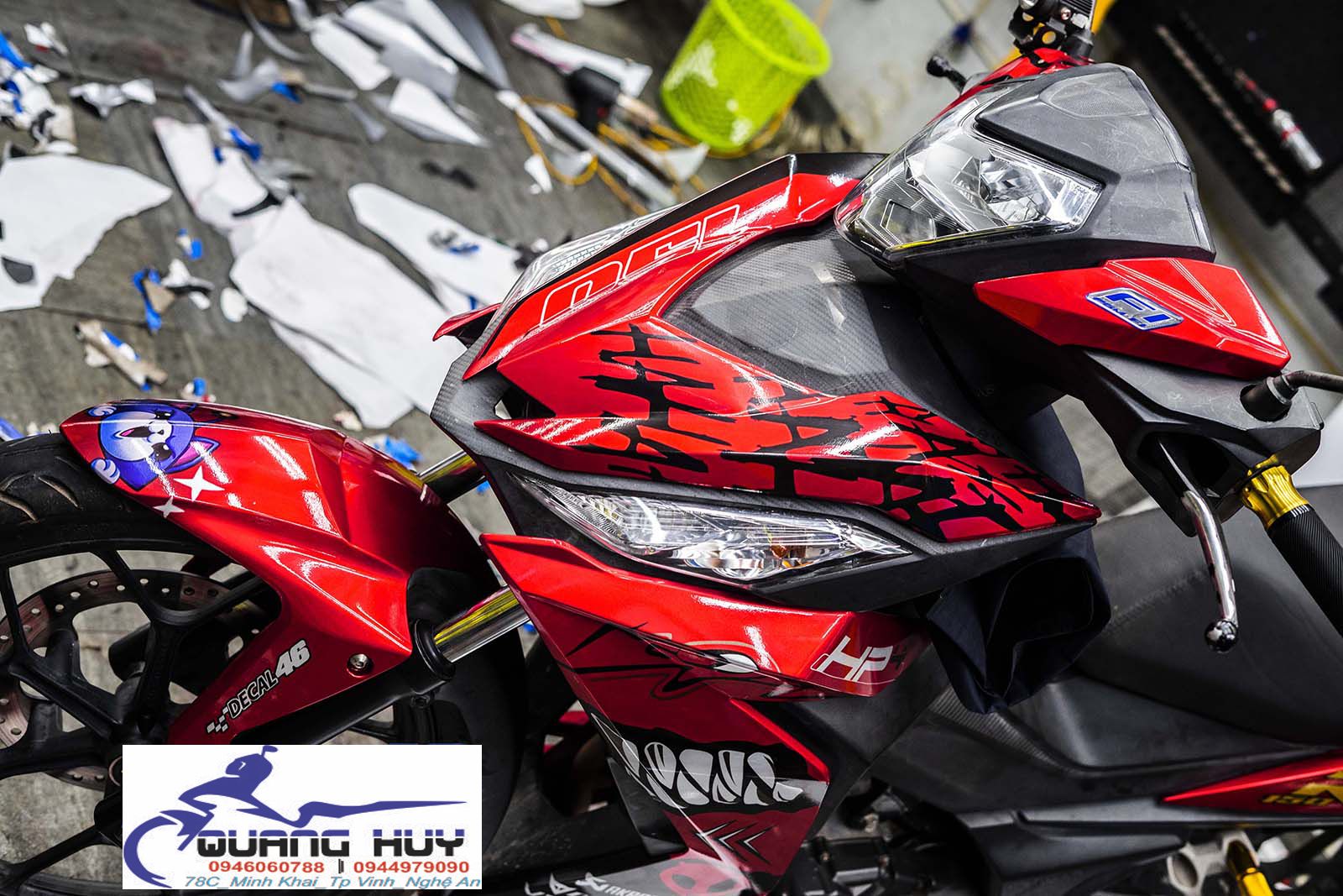 Tem Trùm WInner 150 Cá Mập Đỏ Đen Candy,Team Decal Winner 150 SHARK