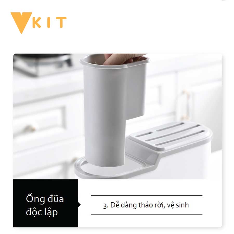 Kệ để dao thớt nhà bếp - nhựa Vkit