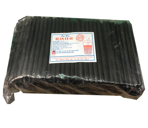 Bịch 500g ống hút trà sữa đen/màu