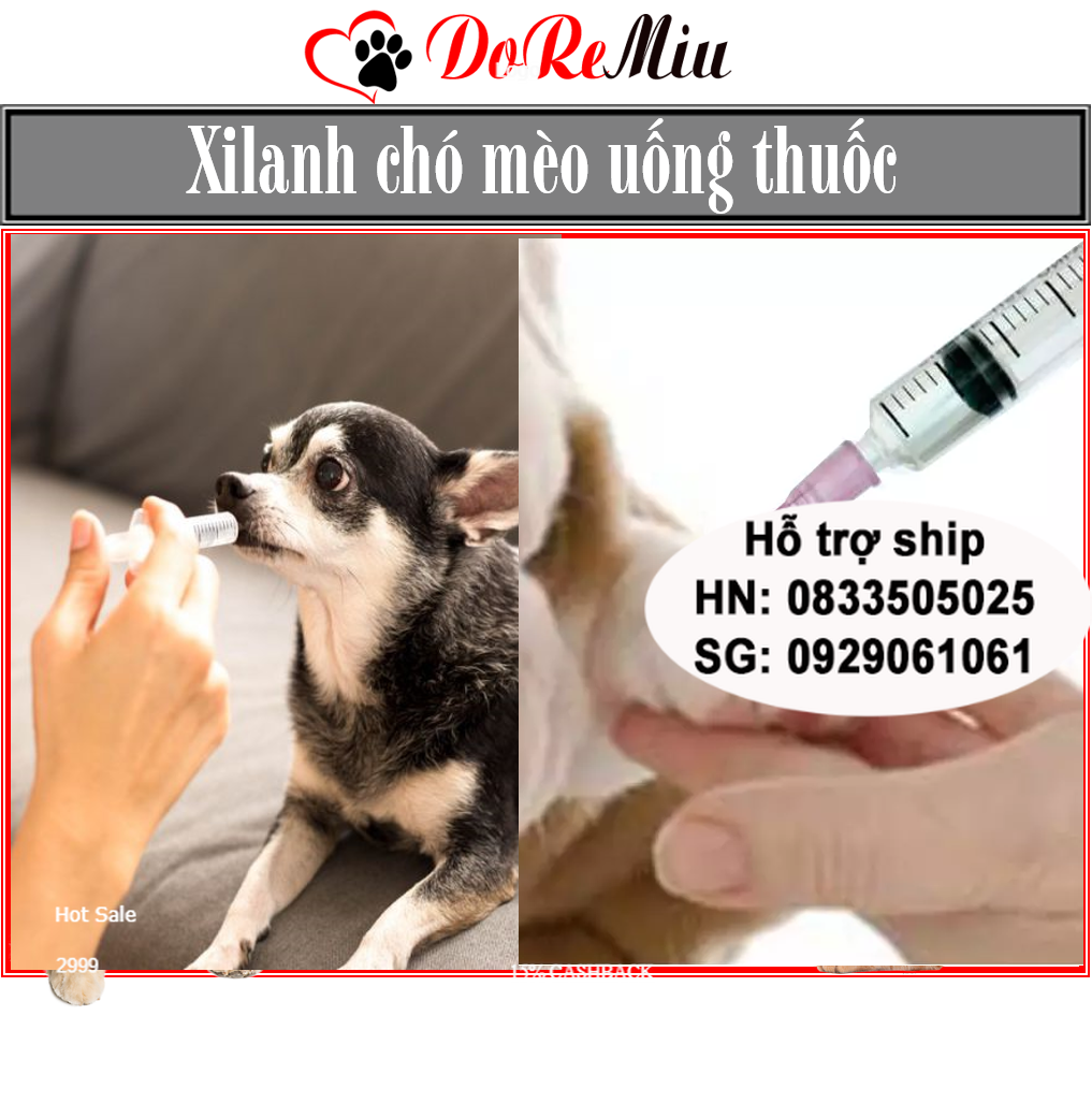 Doremiu- Xilanh cho chó mèo - dụng cụ cho thú cưng uống sữa uống thuốc tiêm thuốc