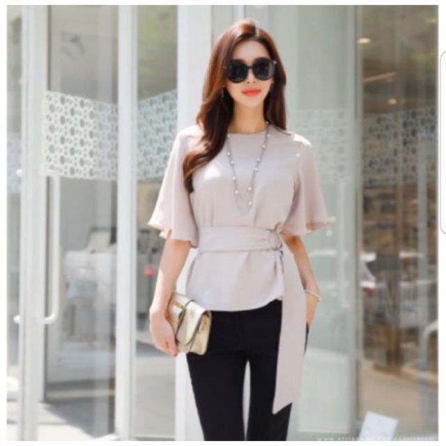Zerasy - Áo kiểu phối dây eo 2 phong cách sang trọng