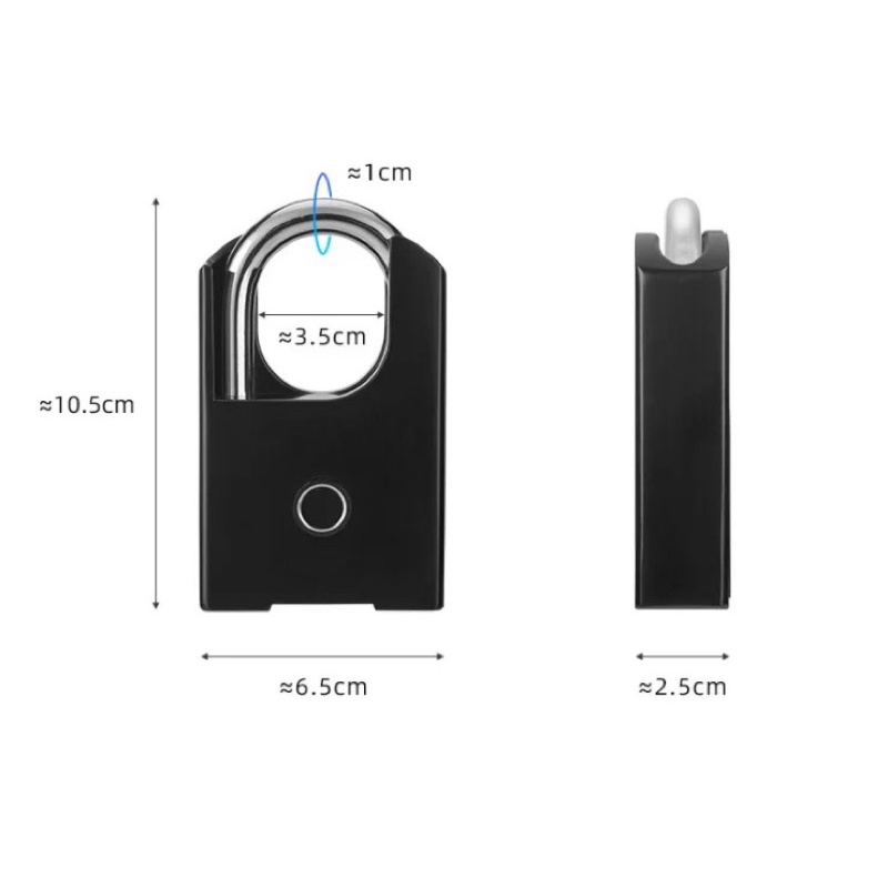 Ổ Khoá treo vân tay (mở khóa bằng vân tay, Bluetooth và chìa khoá)