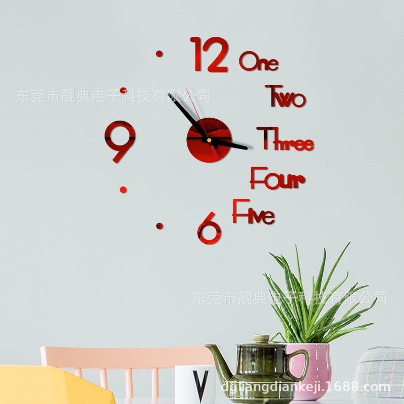 [ SẴN ] ĐỒNG HỒ 3D DÁN TƯỜNG