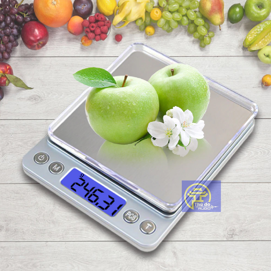 Cân tiểu ly điện tử platform 0.5kg và 2kg , cân điện tử mini nhà bếp inox i2000 độ chính xác cao