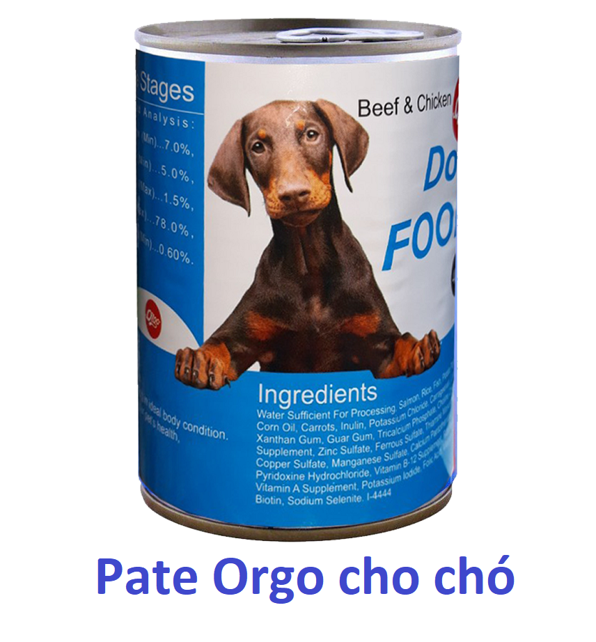 Hanpet - Pate chó dạng Lon 400gr (3 loại) Thức ăn mềm cho mọi loại chó - Thịt hộp chó