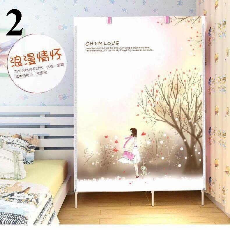 Tủ vải đựng quần áo họa tiết 3D