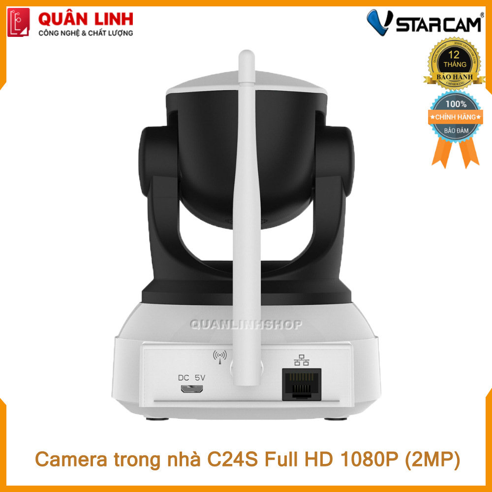 Camera wifi IP Vstarcam C24s Full HD 1080P kèm thẻ nhớ 32G-128GB