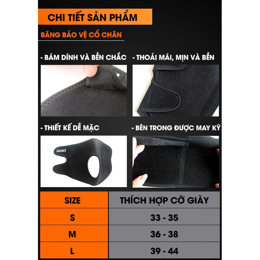 [HCM]Băng cuốn bảo vệ mắt cá chân Aolikes A7626 ( 1 Cặp )