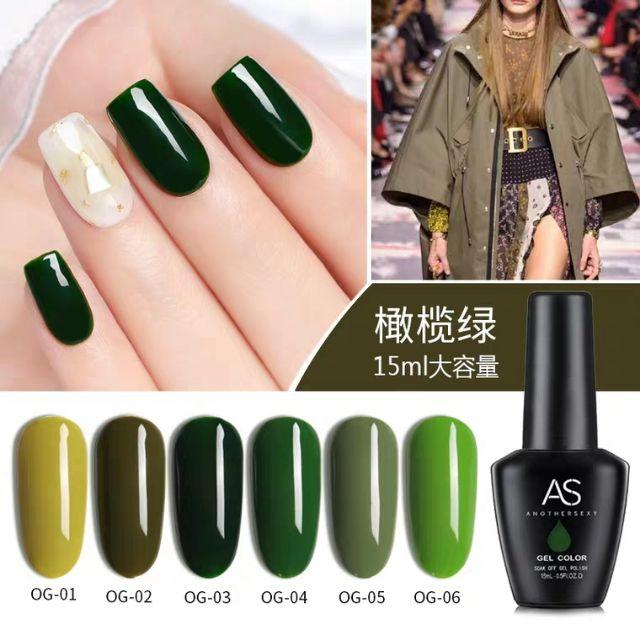 Set 6 chai Sơn Gel AS mã OG