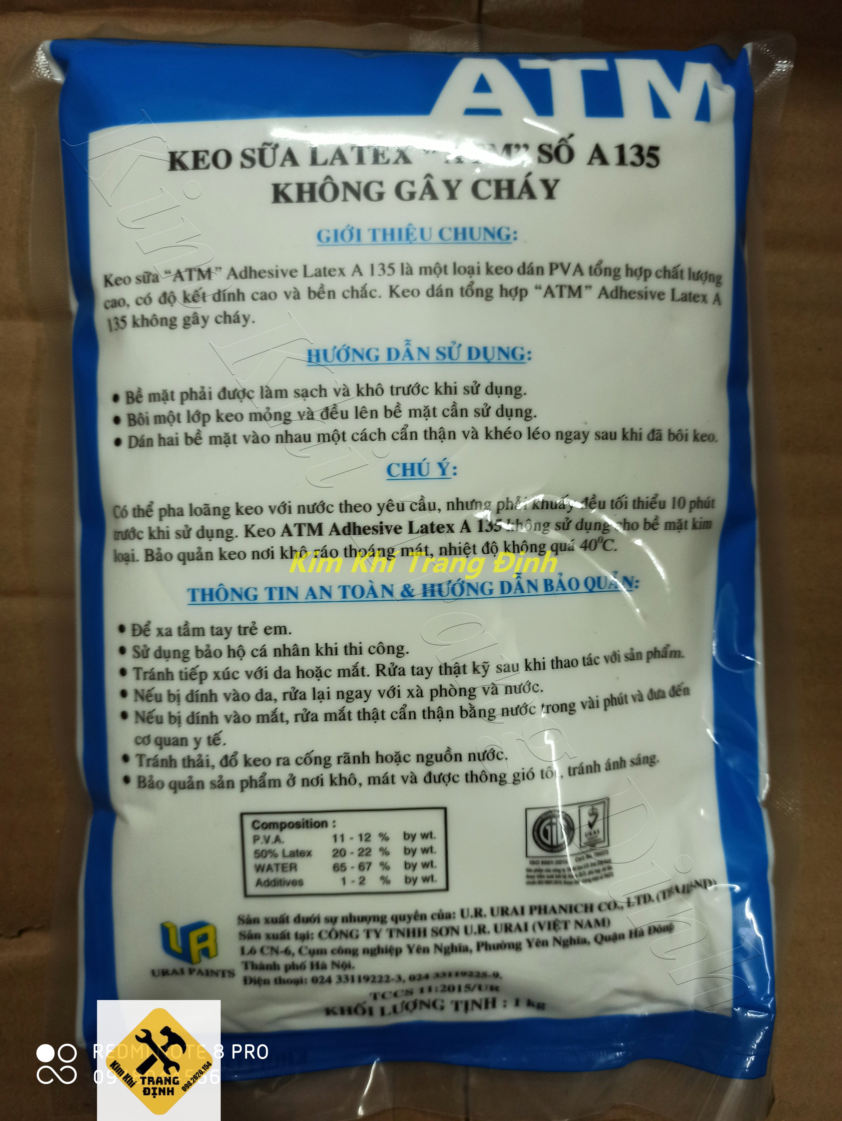 Keo sữa ATM dán giấy gỗ 1kg/bịch