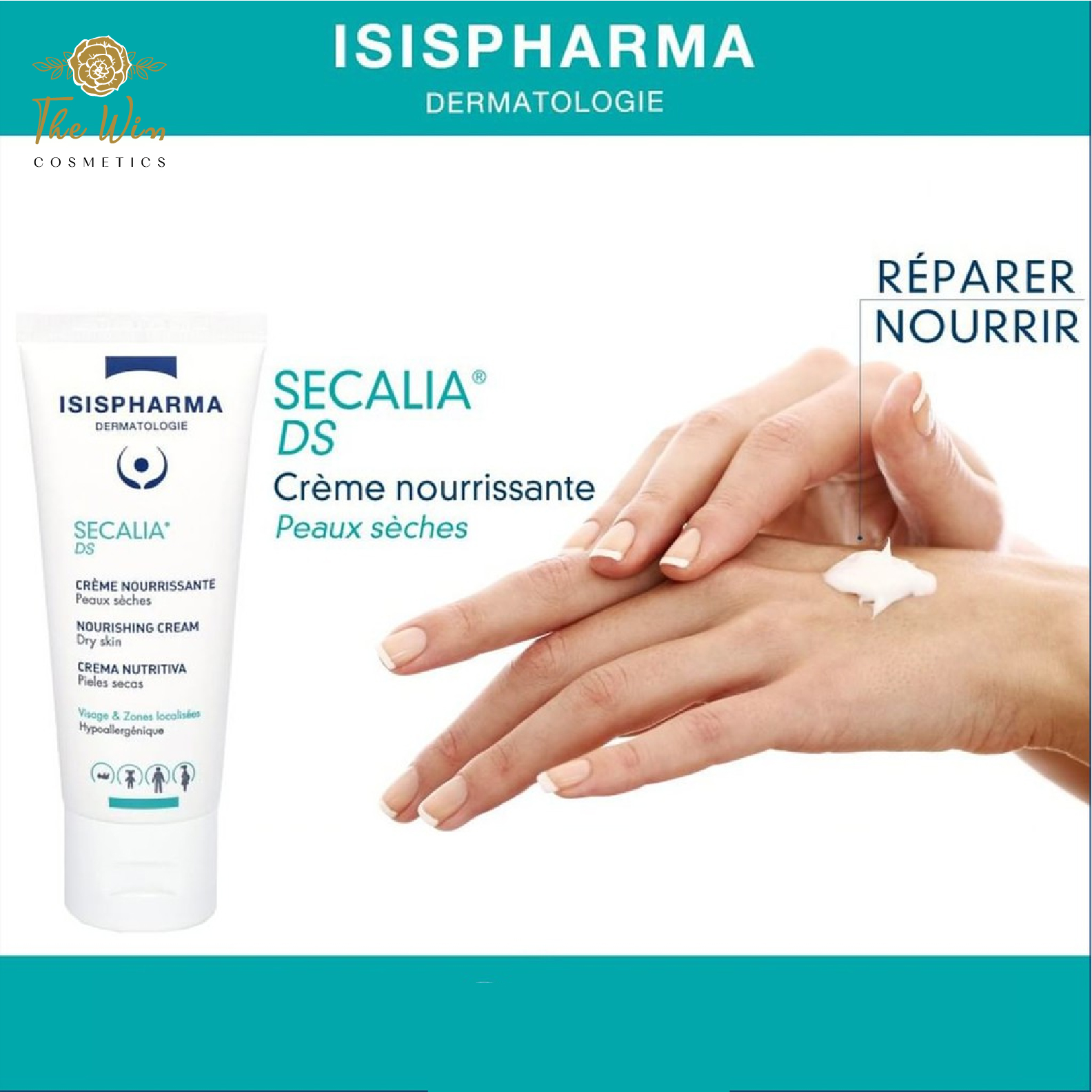 [FREESHIP MAX] Kem Dưỡng Ẩm Làm Mềm Da Secalia DS - ISIS Pharma 40ml