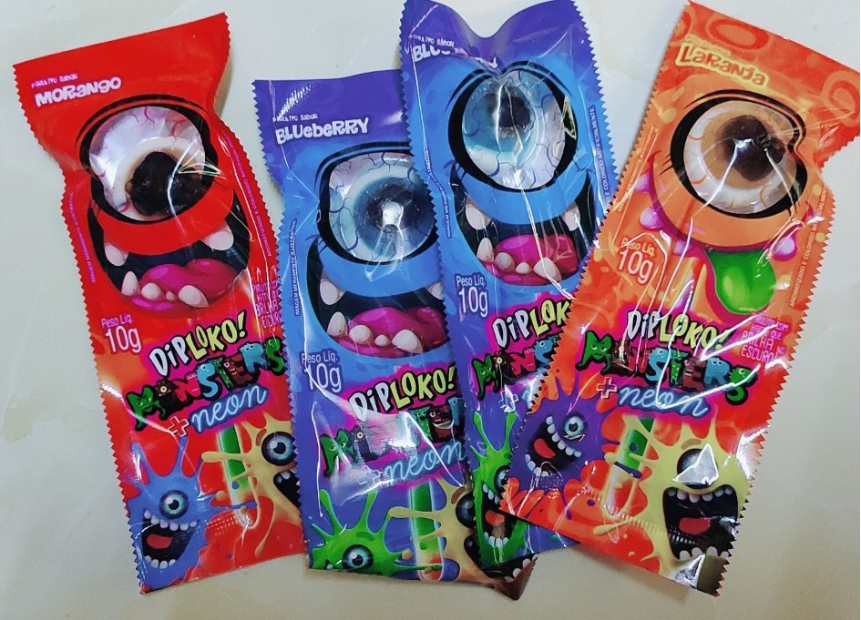10 cái kẹo mút con mắt phát sáng halloween