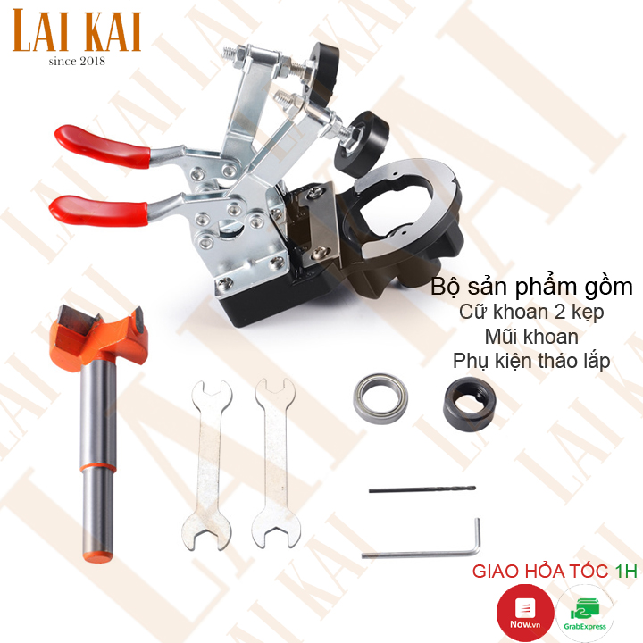 Cữ khoan bản lề bật