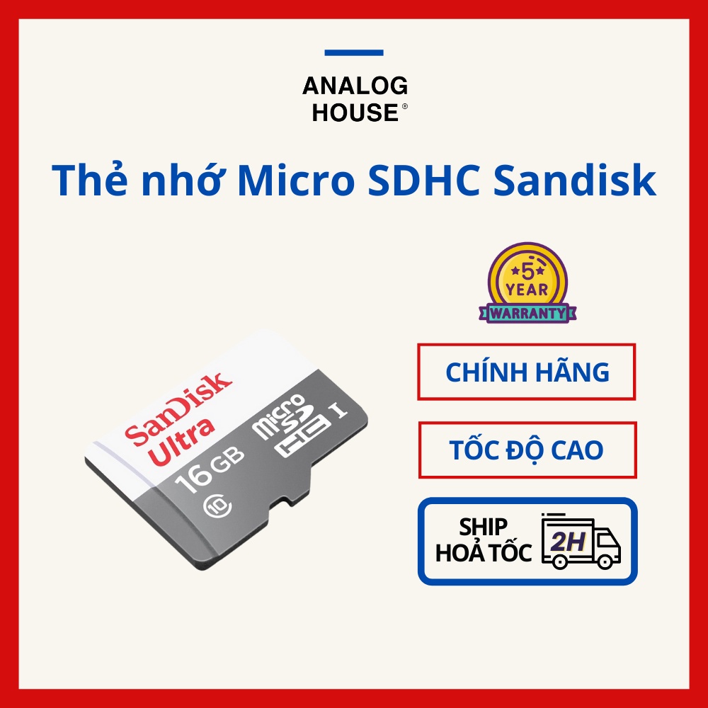 [Xả Kho] Thẻ nhớ MicroSDXC SanDisk Ultra 16GB