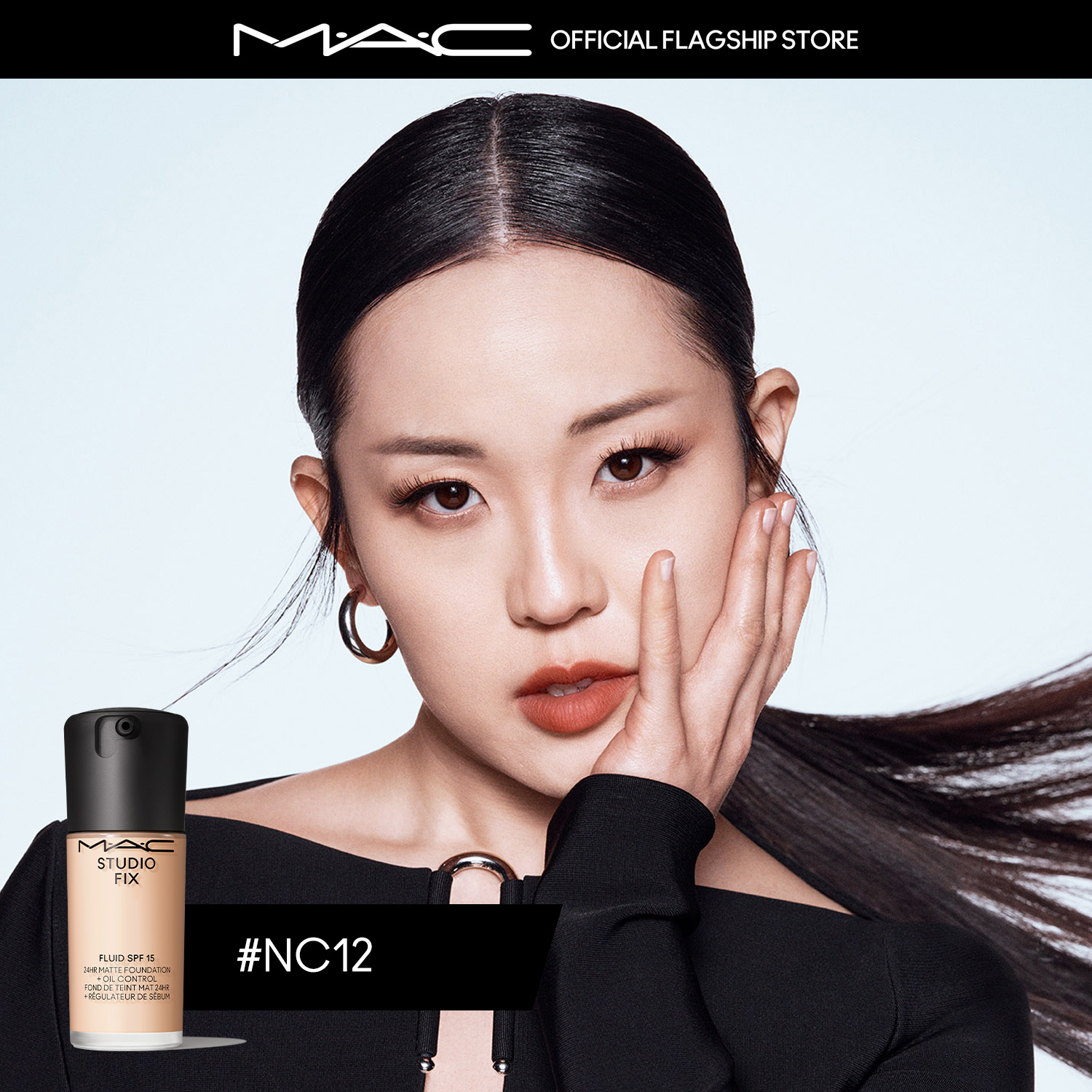 Kem nền mịn lì MAC Studio Fix Fluid SPF 15 30ML | Kết cấu dạng lỏng, kiềm dầu và bền màu suốt 24H 