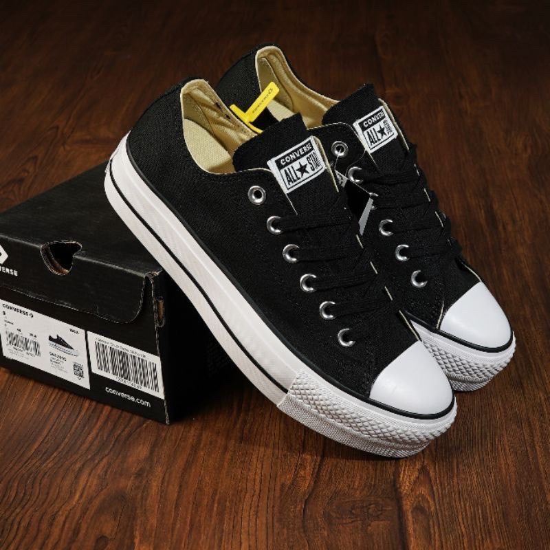 CONVERSE CHUCK  ALL STAR LIFT PLATFORM LOW BLACK WHITE PREMIUM