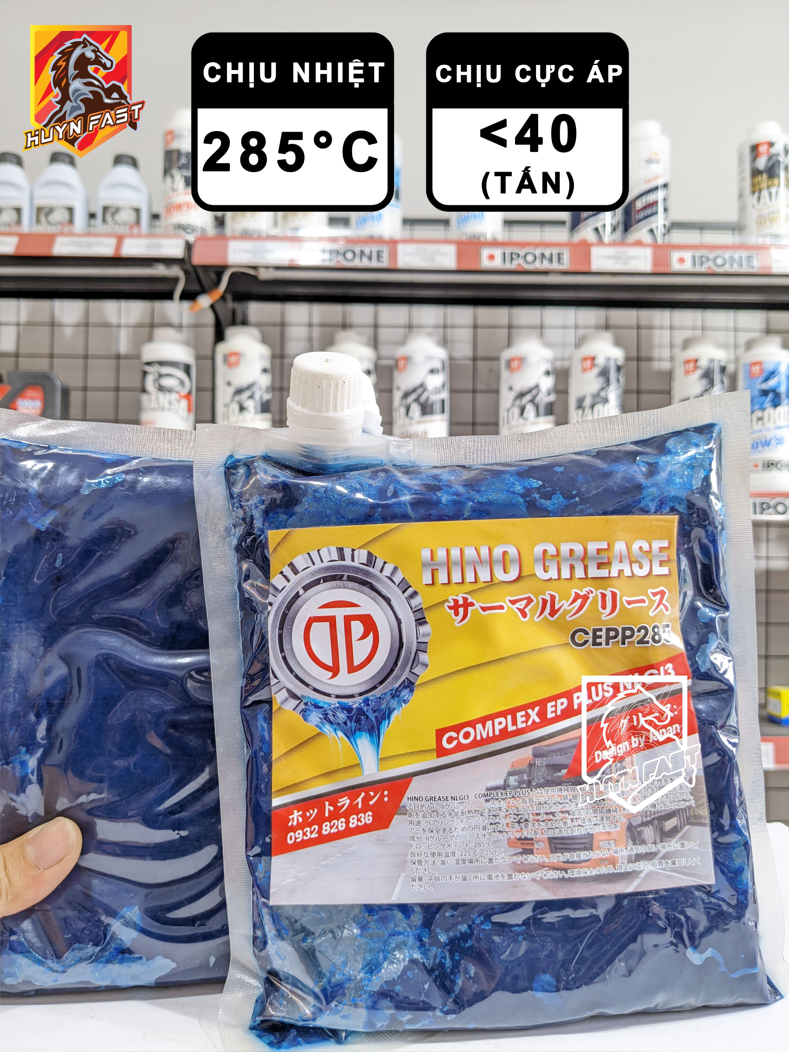 Mỡ Bò Chịu Nhiệt/Cực Áp HINO GREASE CEPP285 (Bịch 900g)