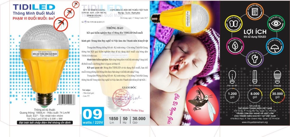 Bóng đèn Led đuổi muỗi 9W