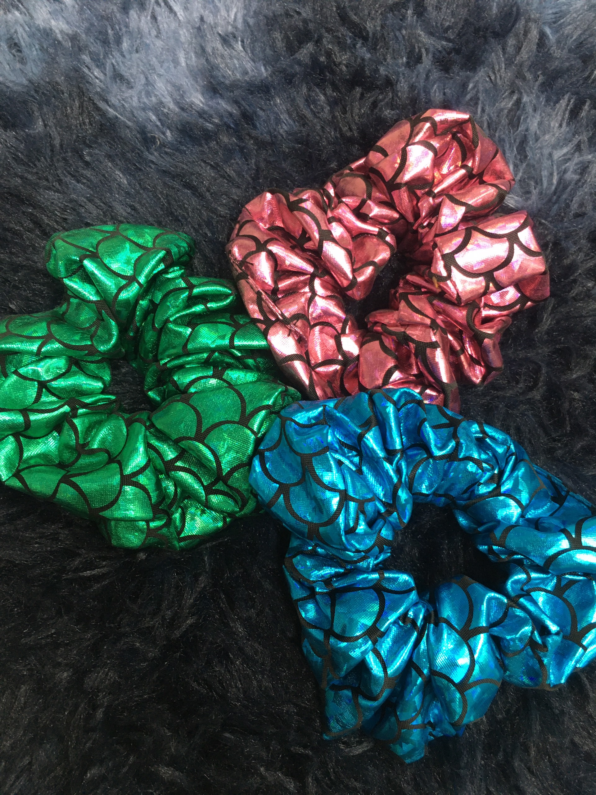 Cột tóc Scrunchies vải phi BÓNG