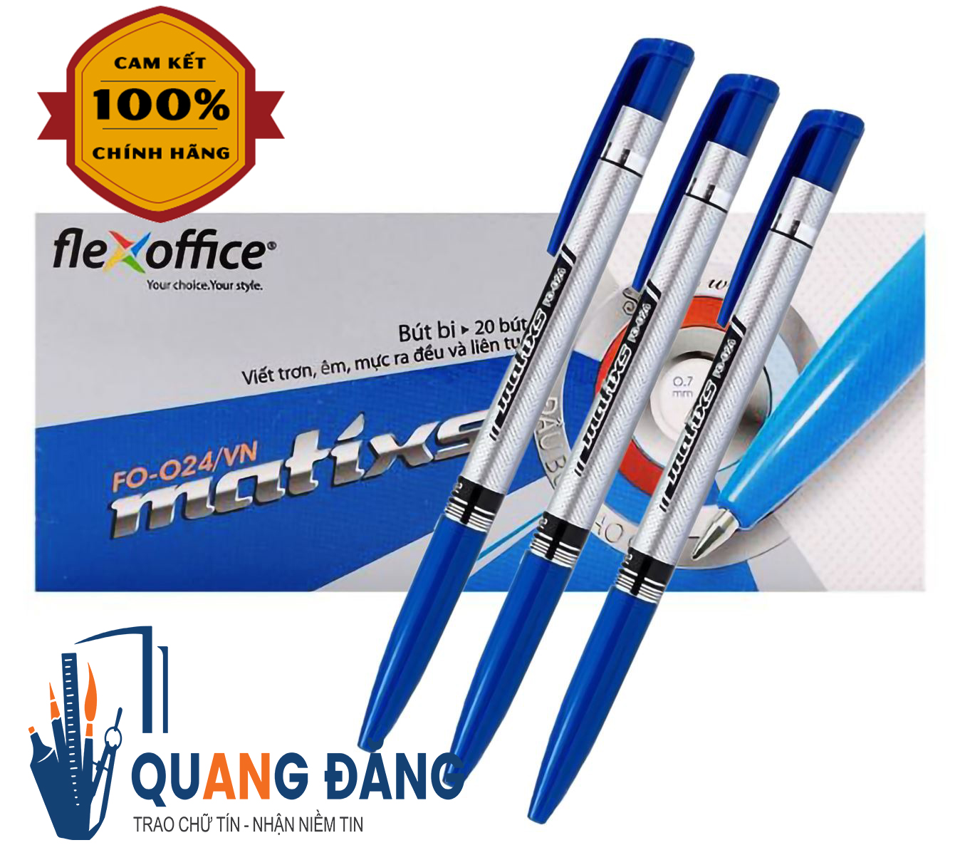 Bút Bi Matixs Flexoffice FO-024 ,Viết trơn đều mực