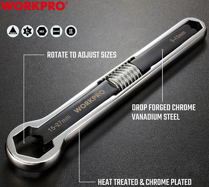 5-27mm Cờ lê vòng đa năng Workpro WP272016
