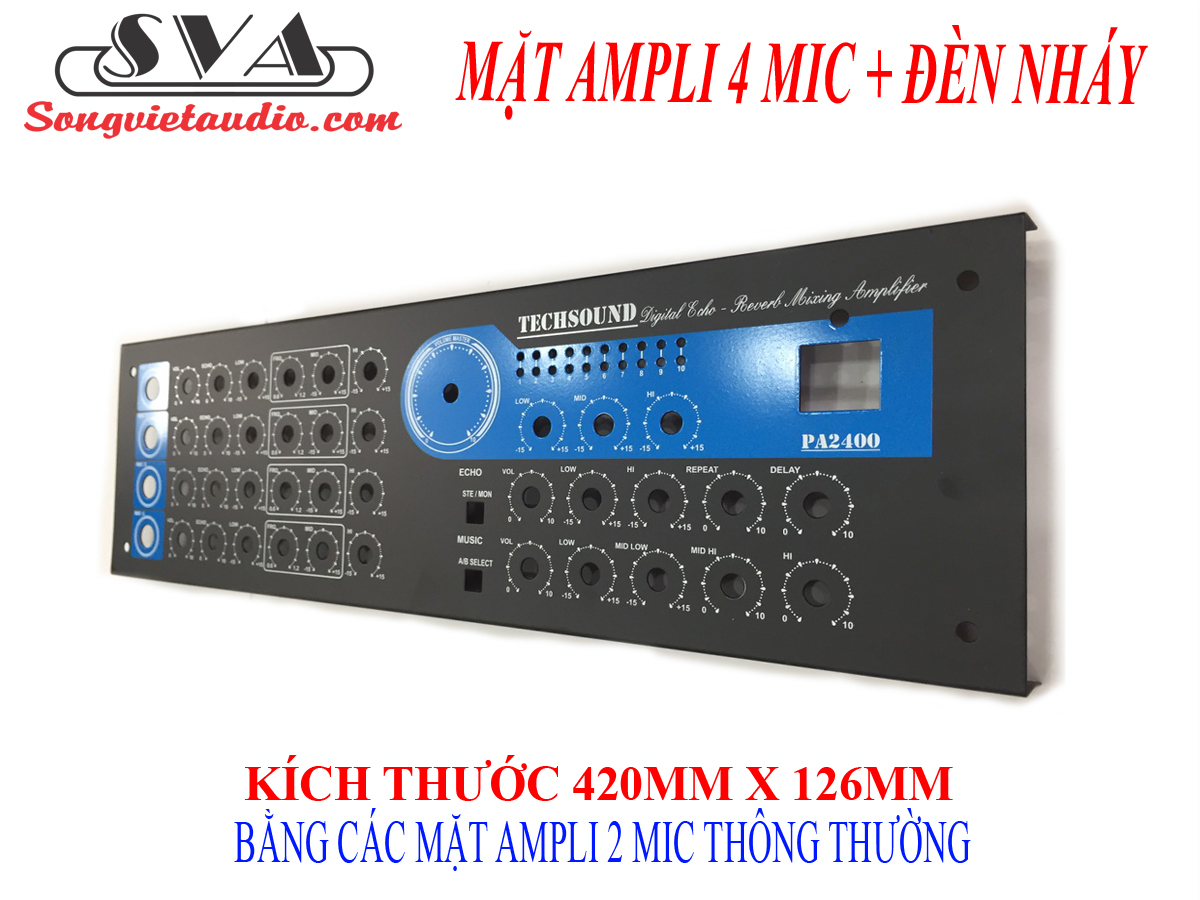 MẶT AMPLI 4 MIC PA2400