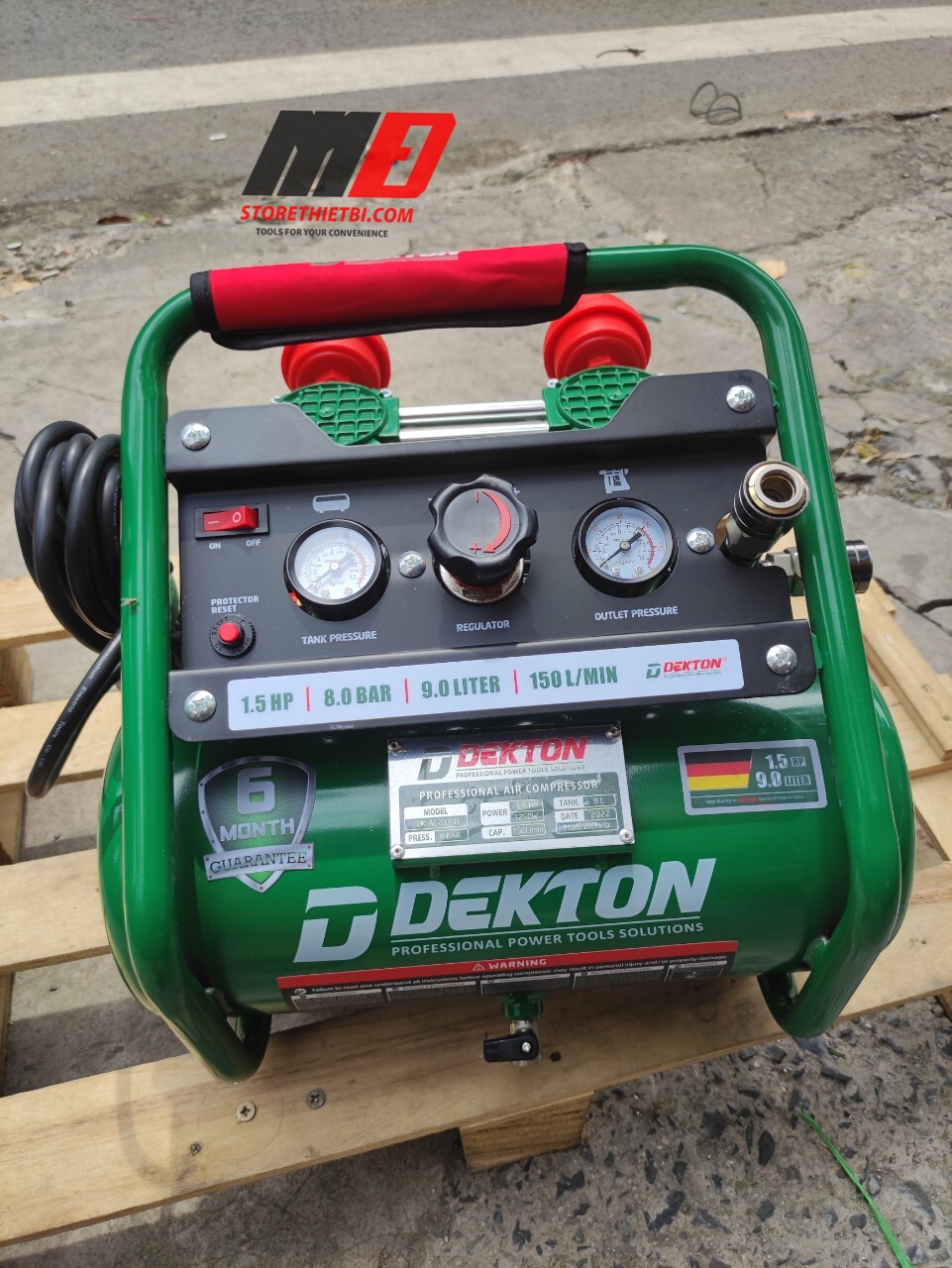 Dk- ac2909r máy nén khí không dầu 9l của dekton