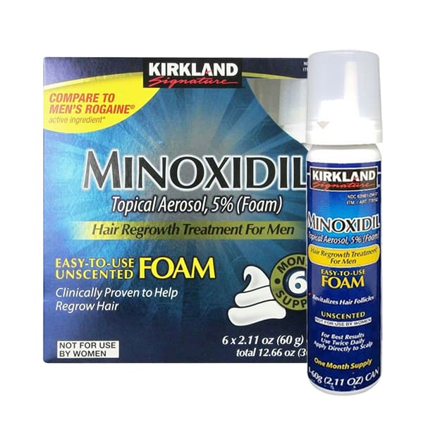 Dung dịch mọc Râu Tóc Kirkland Minoxidil 5% Foam (Dạng bọt)