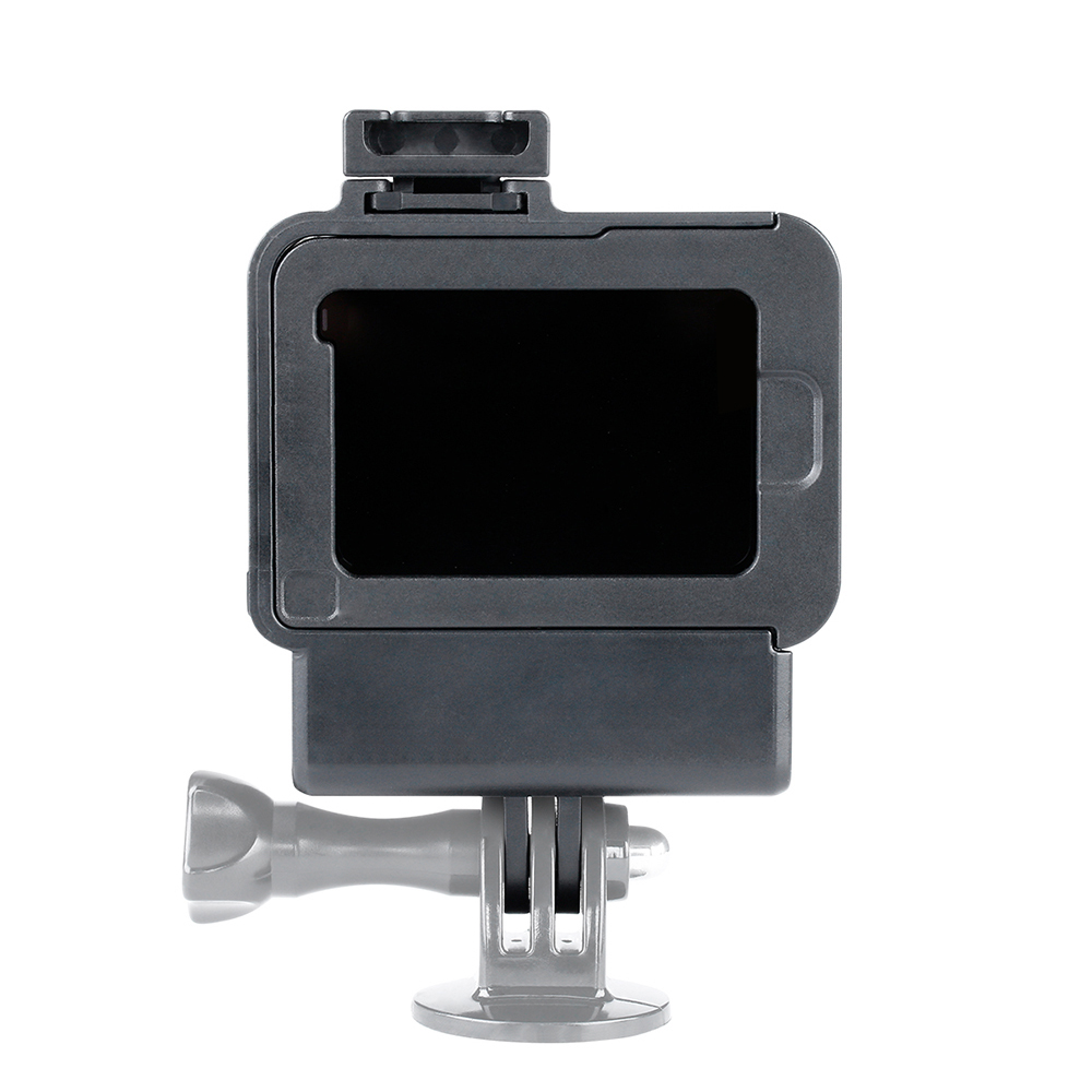 Vỏ Vlog Vỏ Máy Ảnh Hành Động Khung Lồng Vlog Với Đế Lạnh Cho GoPro Hero 7 6 5 Màu Đen Cho Micrô Ngoài & Bộ Chuyển Đổi Mic Chuyên Nghiệp 3.5Mm