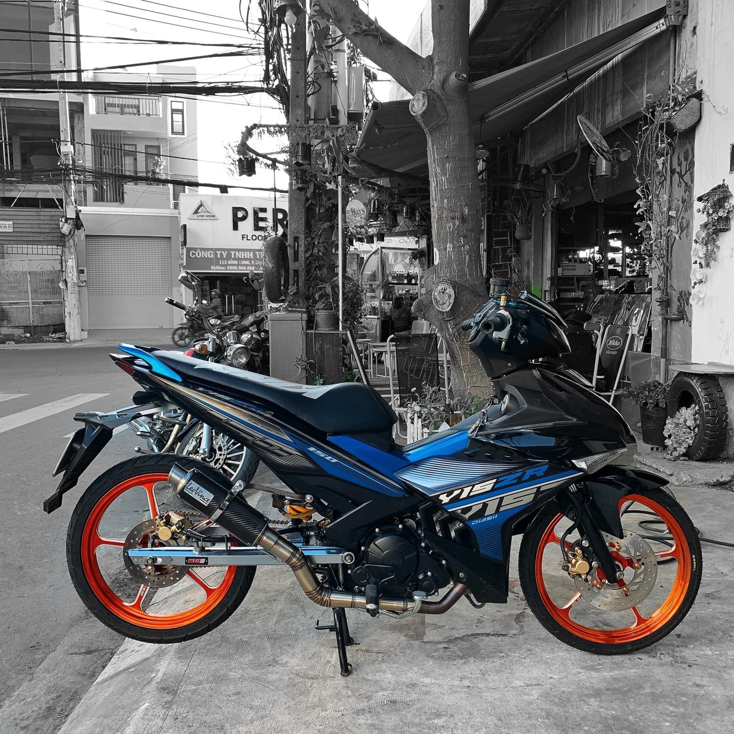 Tem rời exciter 150 y15zr xanh đen