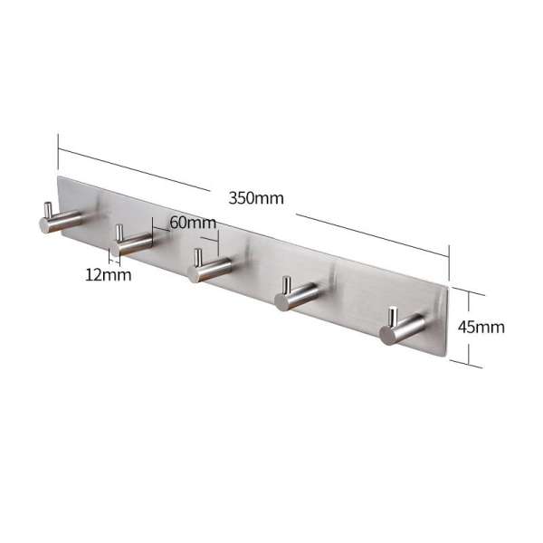 Mạnh Mẽ Móc Dán Tường Keo Dính Thép Không Rỉ Miễn Phí Đục Lỗ Móc Treo Tường Chịu Được Trọng Lượng Không Cần Đóng Đinh Nhà Bếp Cái Móc Phòng Tắm Móc Quần Áo Treo Tường