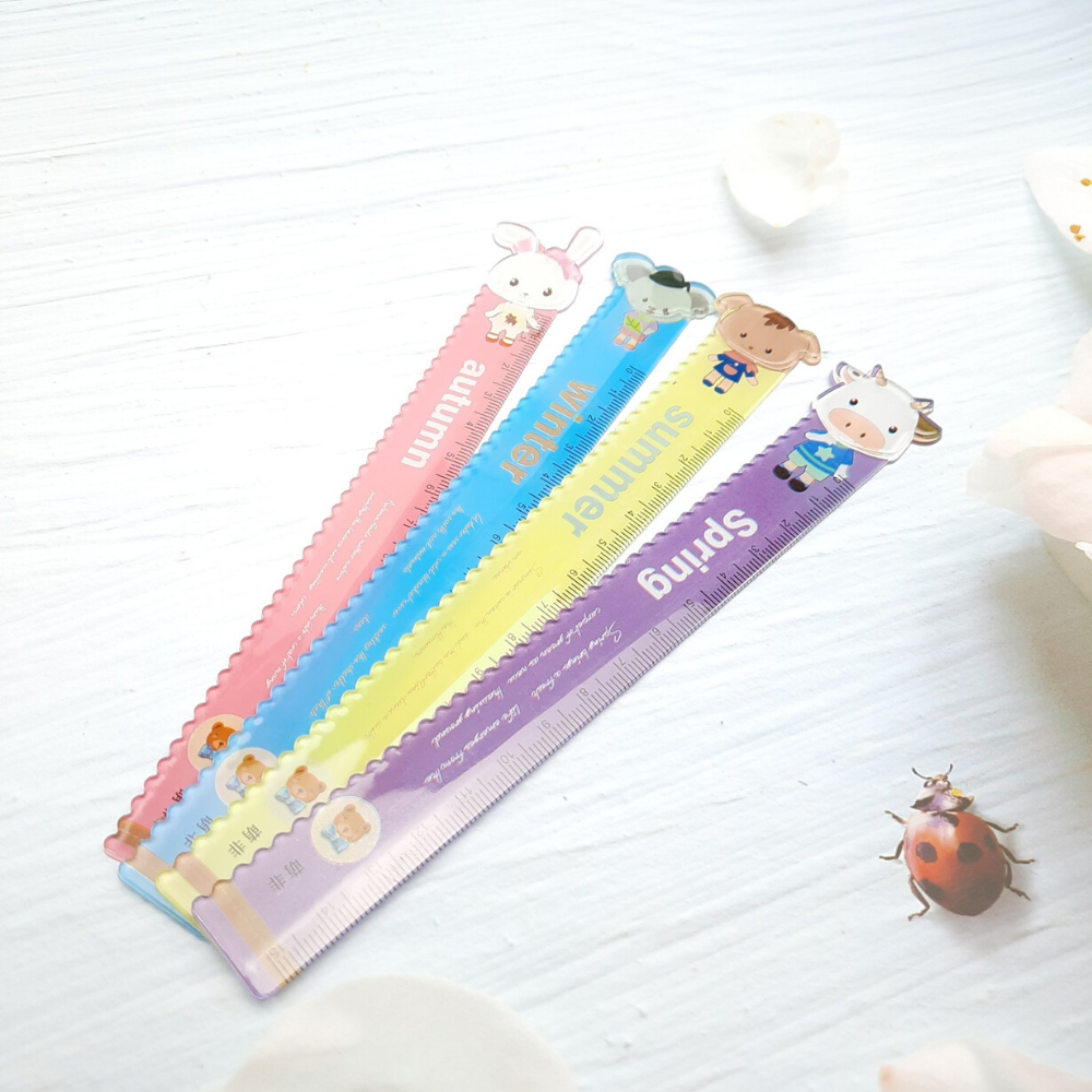Thước kẻ nhựa 15cm có răng cưa - summer