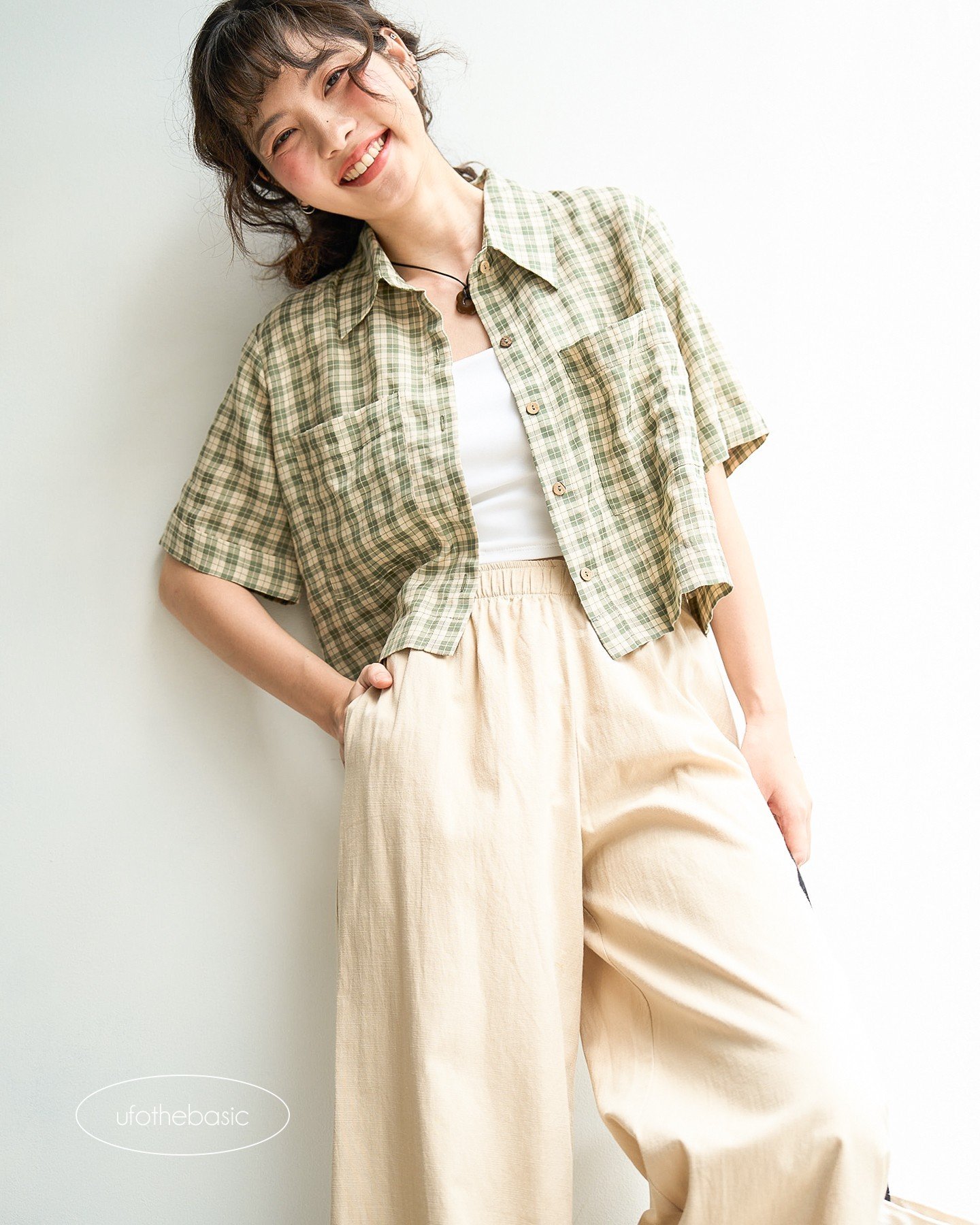 [Nhập LAZLOOK99 GIẢM 100K/500K] Áo sơ mi dáng lửng vải đũi sần - Pocket Shirt - ufo.thebasic