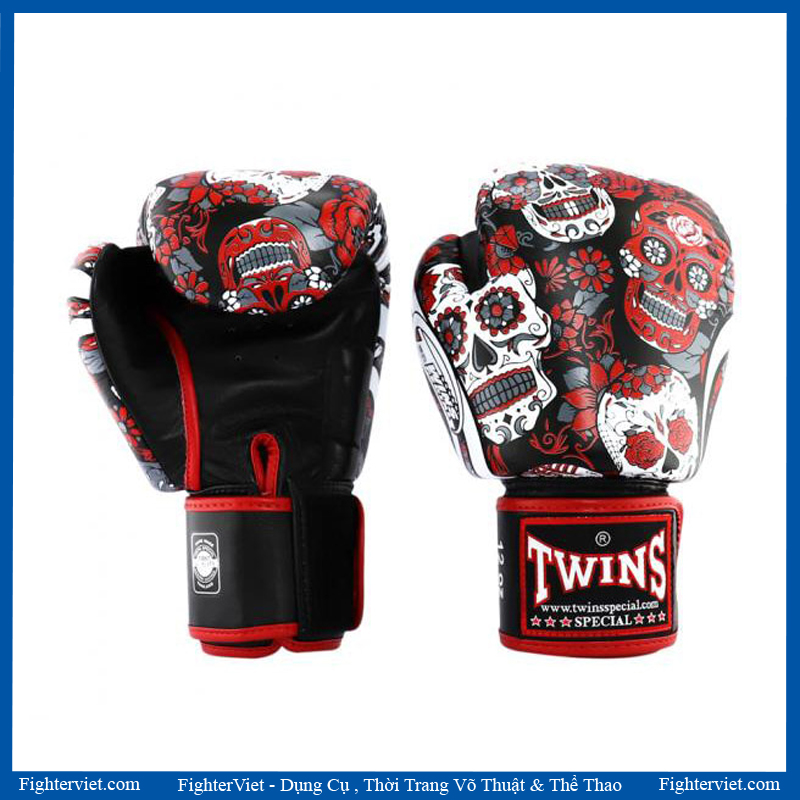 Găng Boxing Twins FBGVL3-53 Los Muertes Boxing Gloves Đỏ