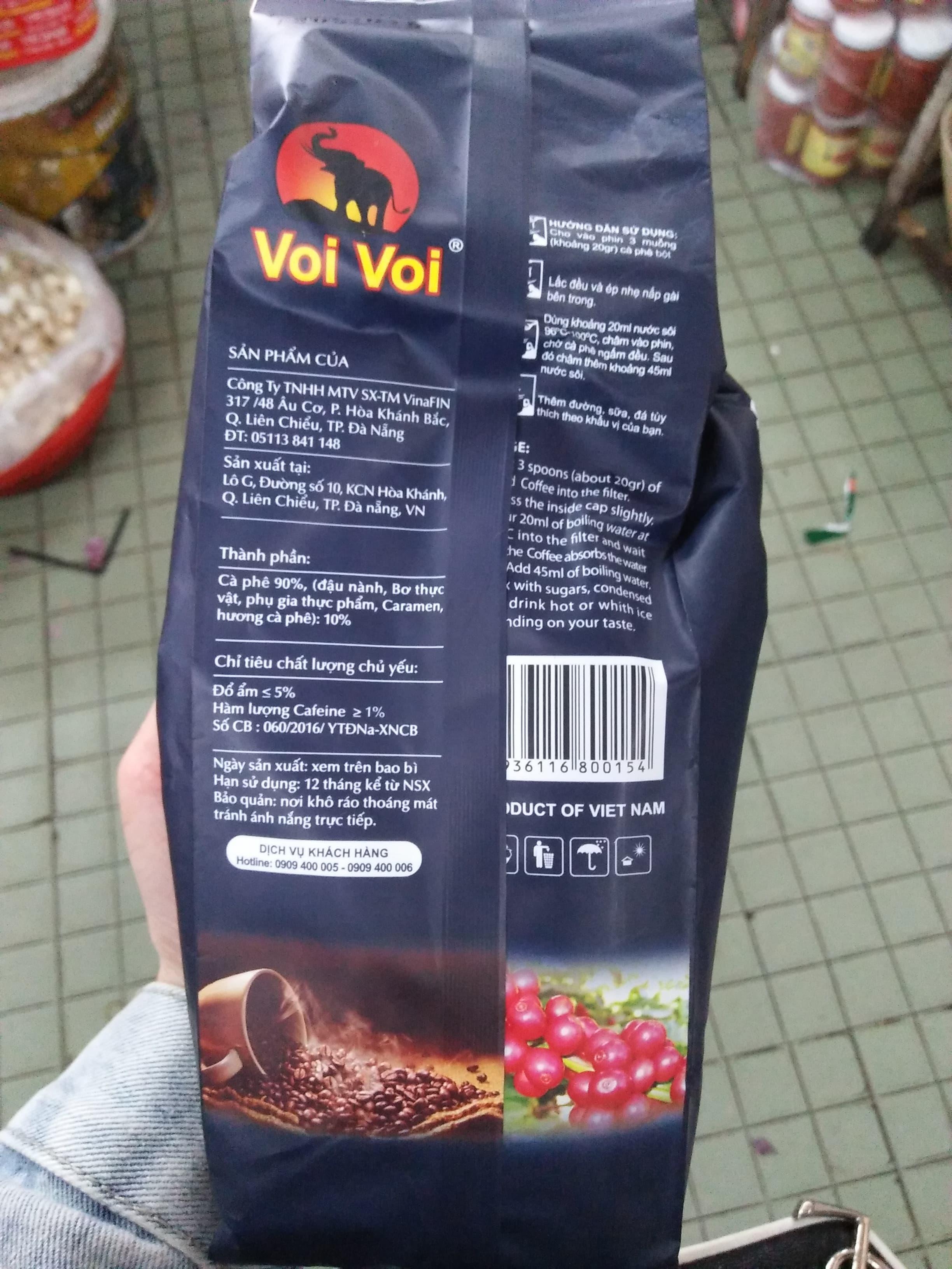 [ HÀNG BÁN CHẠY ] CÀ PHÊ CON SÓC - VOI VOI ( XANH ĐẬM ) GÓI 500gr