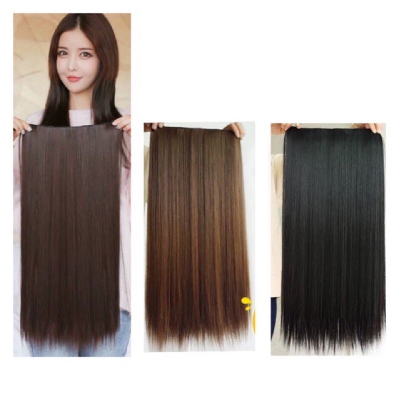 tóc giả kẹp phím duỗi thẳng