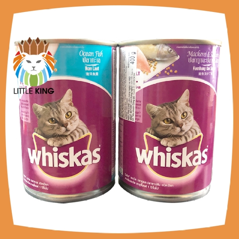 Thức ăn Pate cho mèo trưởng thành Whiskas lon 400gr - Little King pet shop