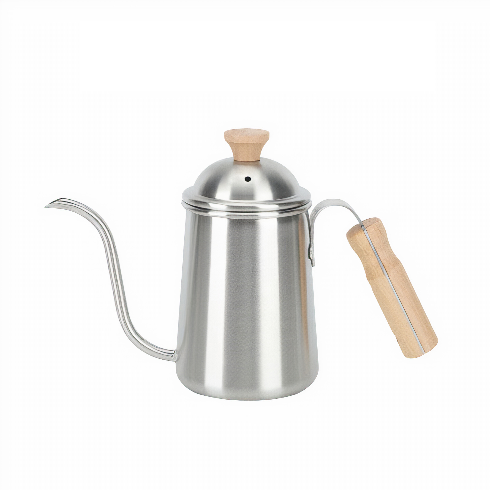 Ấm inox cán gỗ cổ ngỗng pha cà phê pour over 650ml
