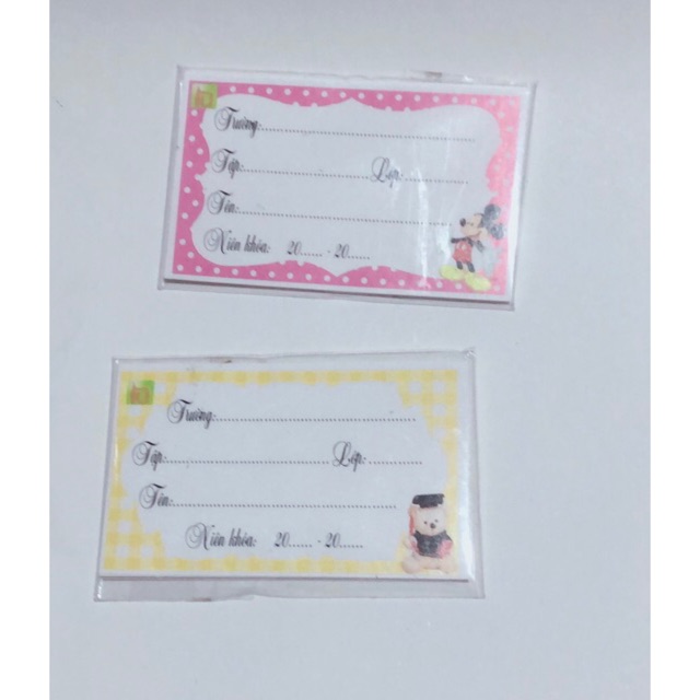 [HCM]NHÃN VỞ CÓ KEO DÁN SẴN 5bịch 50 cái