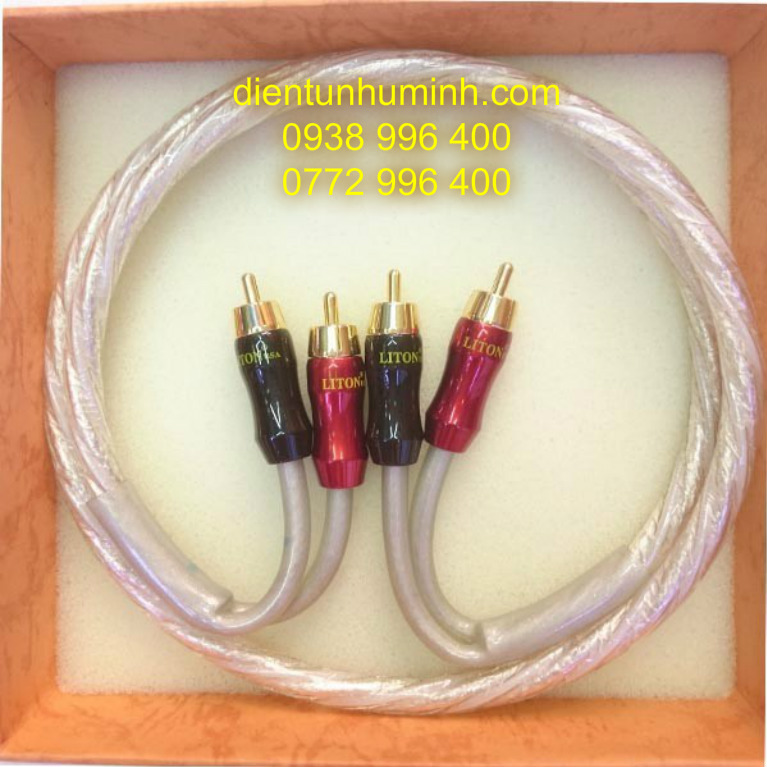 Dây av liton Bạc USA đầu jack Đỏ + Đen cao cấp .