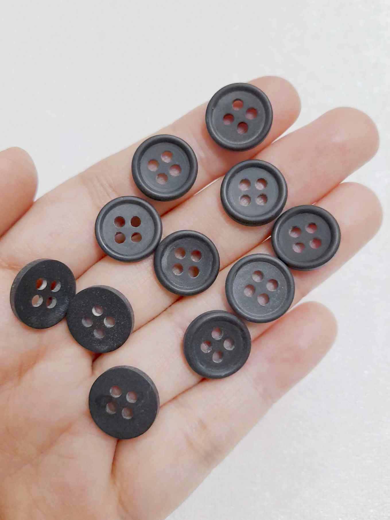 Combo 10 buttons cheap plastic mini shirt garment 4 holes basic office clothing