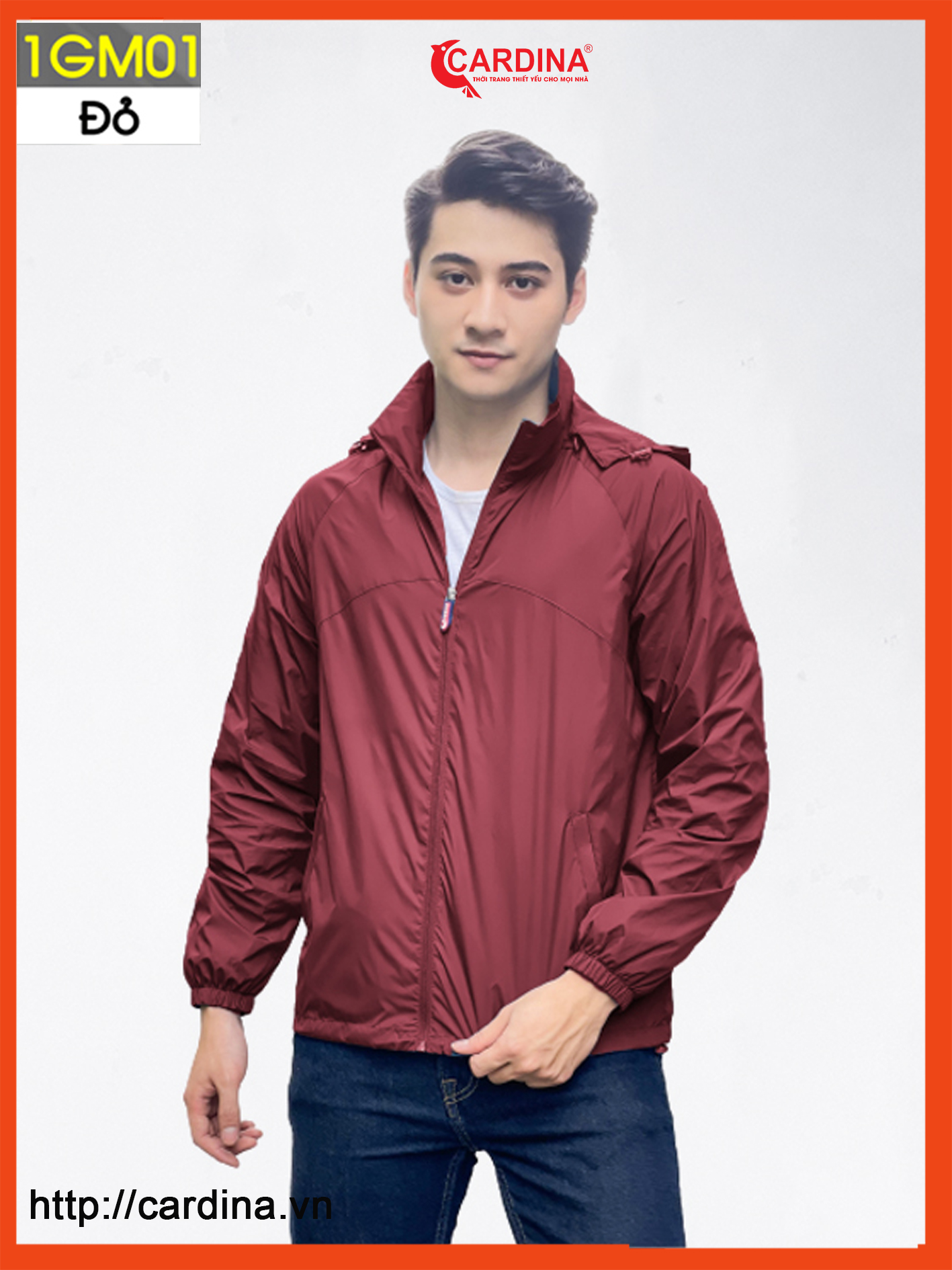 Áo khoác gió nam 𝐂𝐀𝐑𝐃𝐈𝐍𝐀 2 Lớp Lót Lưới Cao Cấp Siêu Cản Gió Giữ Nhiệt Cản Bụi Chống Nước 1GM