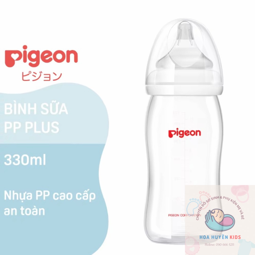 Bình sữa cổ rộng PP Plus Pigeon 330ml pigeon