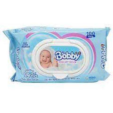 Khăn ướt bobby không mùi 100 miếng
