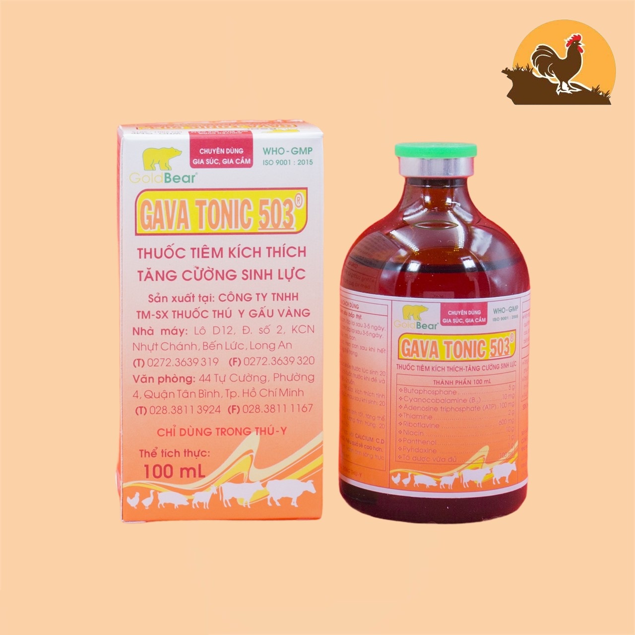GAVATONIC 503 thuốc bổ dành cho gà đá 100ml