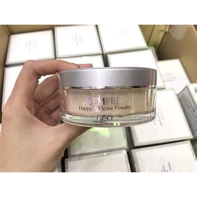 [HCM]Phấn Phủ Kiềm Dầu - Dạng Bột - GEO SEMPRE Happy