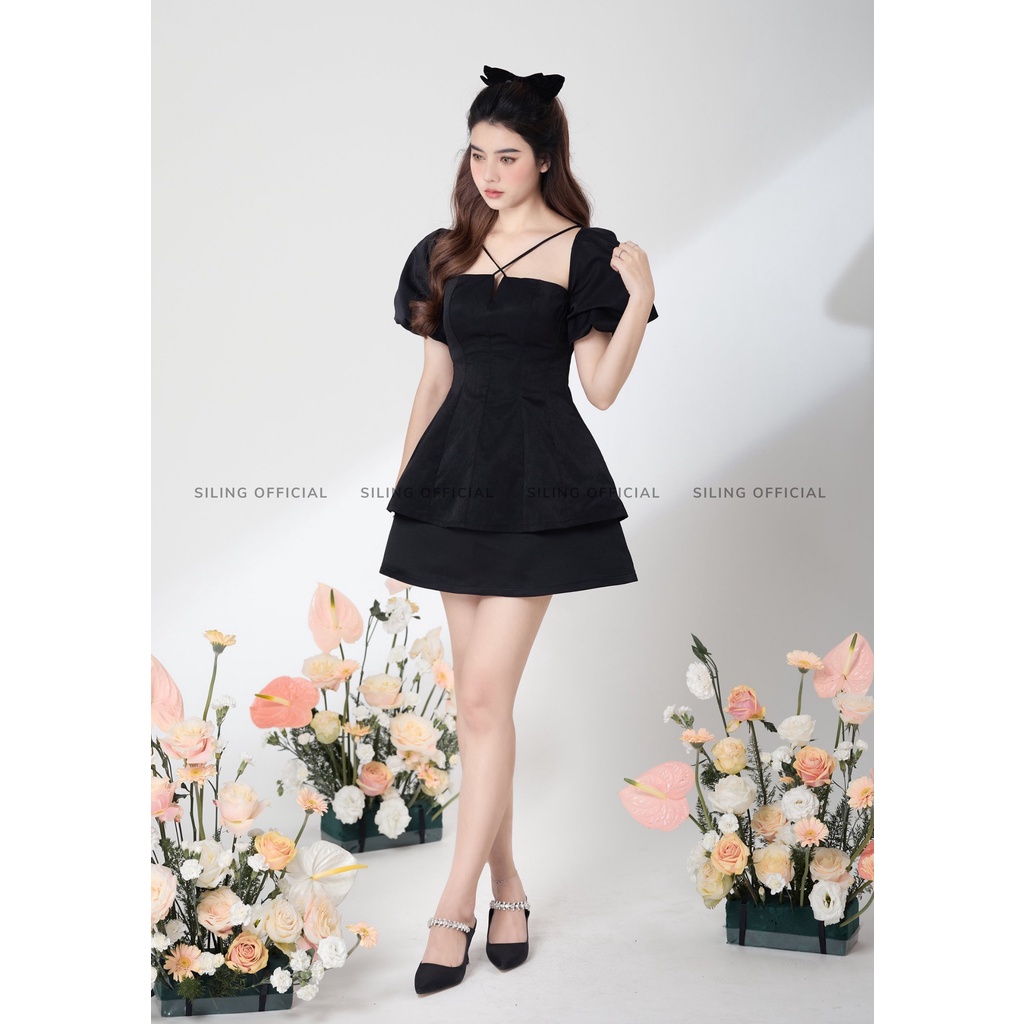 [Mã LAZFASHION42 - giảm 15% đơn từ 349k] Áo Tay Phồng Dây Chéo Thanh lịch - Katie Top