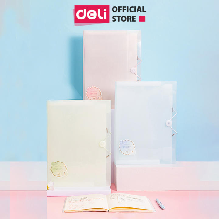 Cặp Túi Đựng Tài Liệu A4 Deli File Đựng Tài Liệu Hồ Sơ 8 Ngăn Túi Hồ Sơ Văn Phòng File Lưu Trữ Đa Năng Nhiều Màu Pastel PM307 - Hình ảnh 2