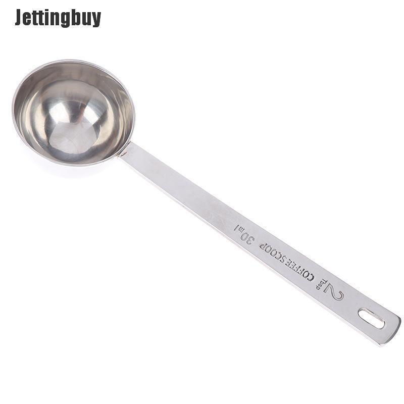 Jettingbuy 30ML Metal Measuring Spoon Coffee Scoop Thicken long handle Tablespoon