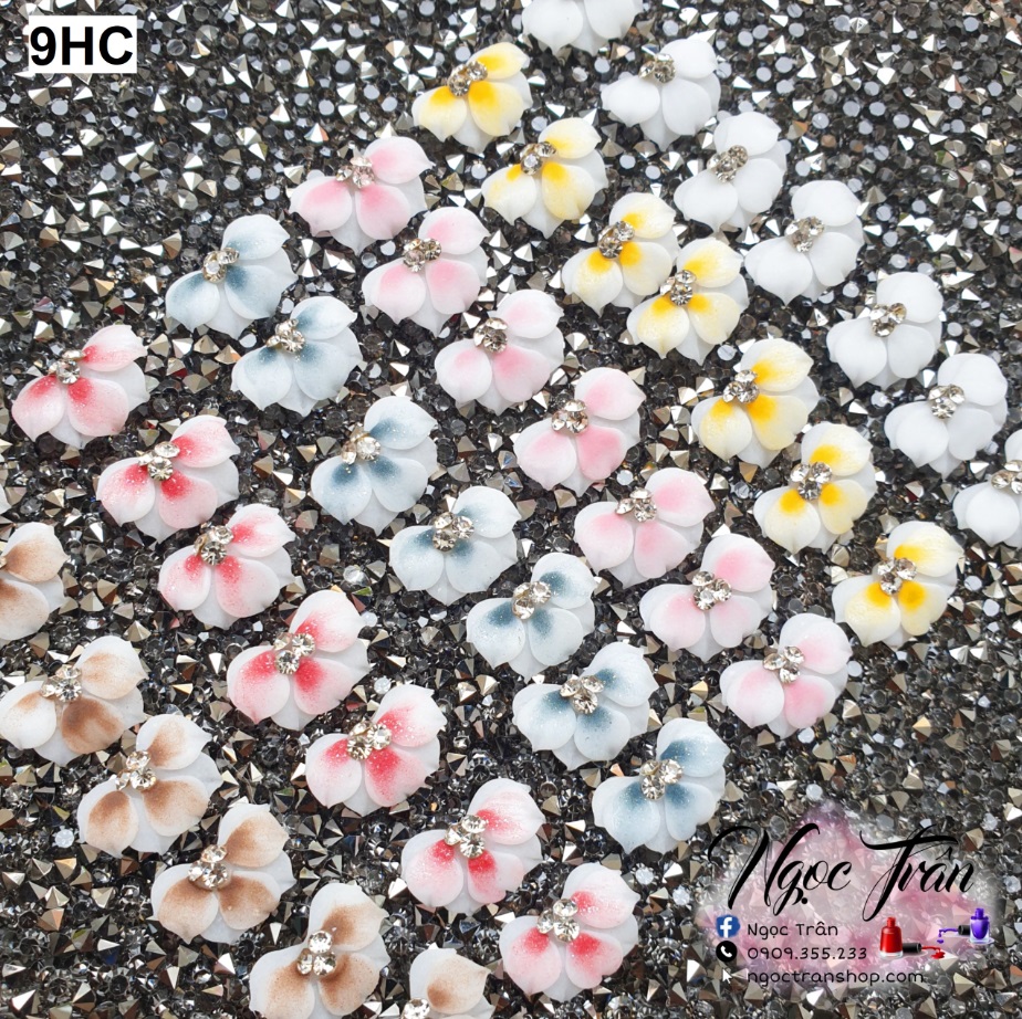 [HCM]Hoa nửa cánh nhọn - Hoa bột đính móng 9HC